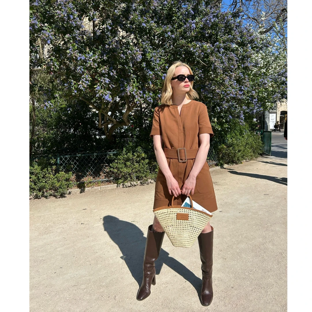 EKYOG-R102-ROB-积分 春季新款法式两穿连衣裙