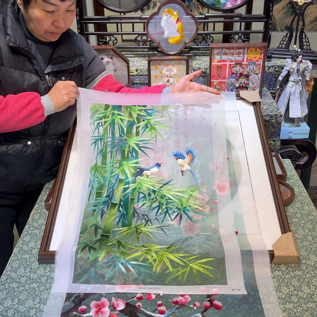 刺绣手工苏绣工艺单面绣片