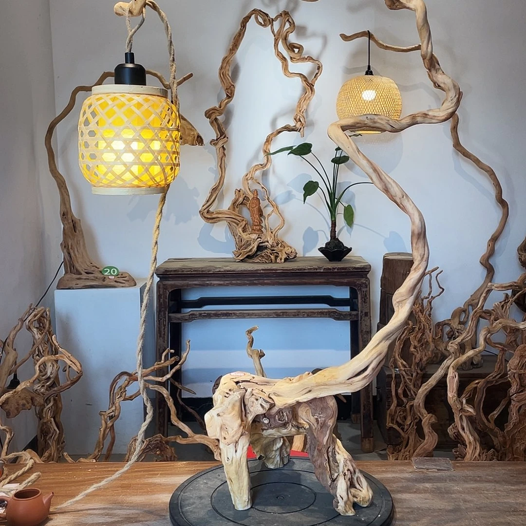 半***斋天然根雕陶制艺术品