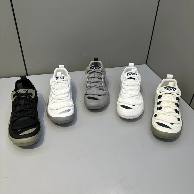 ZM68-202透气低帮圆头防滑系带时尚休闲鞋时尚拼色运动潮男鞋