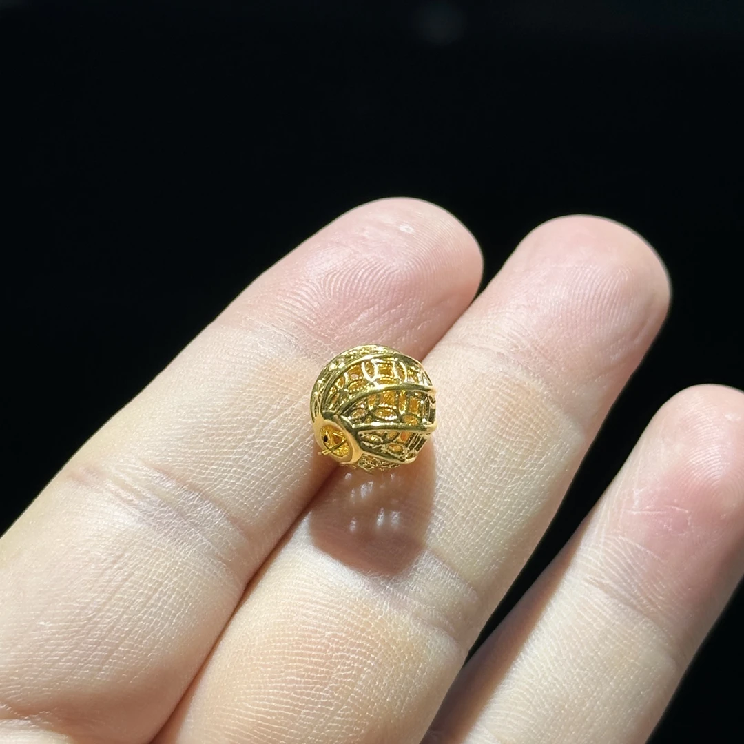 足金999 精工精品 卡11 铜钱转运珠 0.731