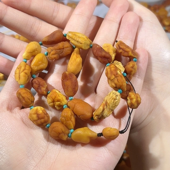 琥珀未镶嵌手链蜜蜡海漂手串