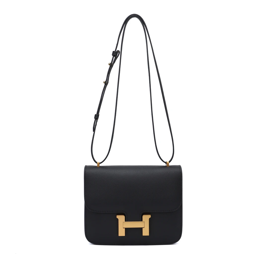 未使用 AdMemory 荔枝纹小方包新款猪鼻子单肩斜挎口红包