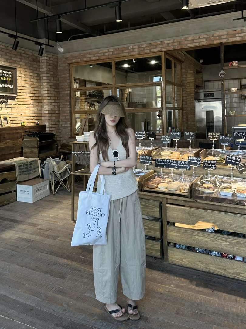 法式慵懒风背心上衣女套装2025夏季气质时尚高腰宽松显瘦阔腿裤子