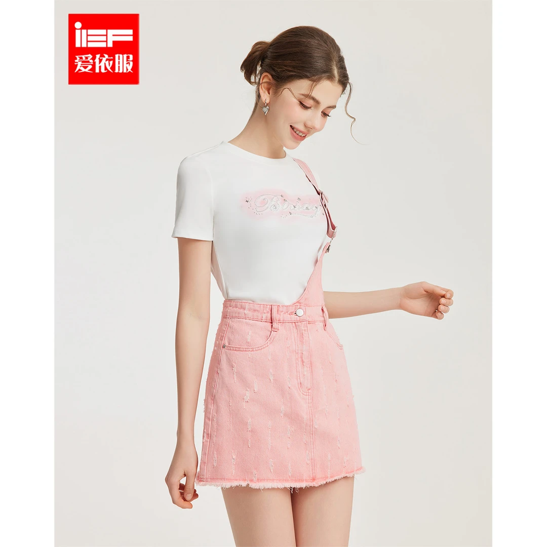 IEF/爱依服套装2025夏季新款美式甜酷辣妹风设计感减龄背带裙套装