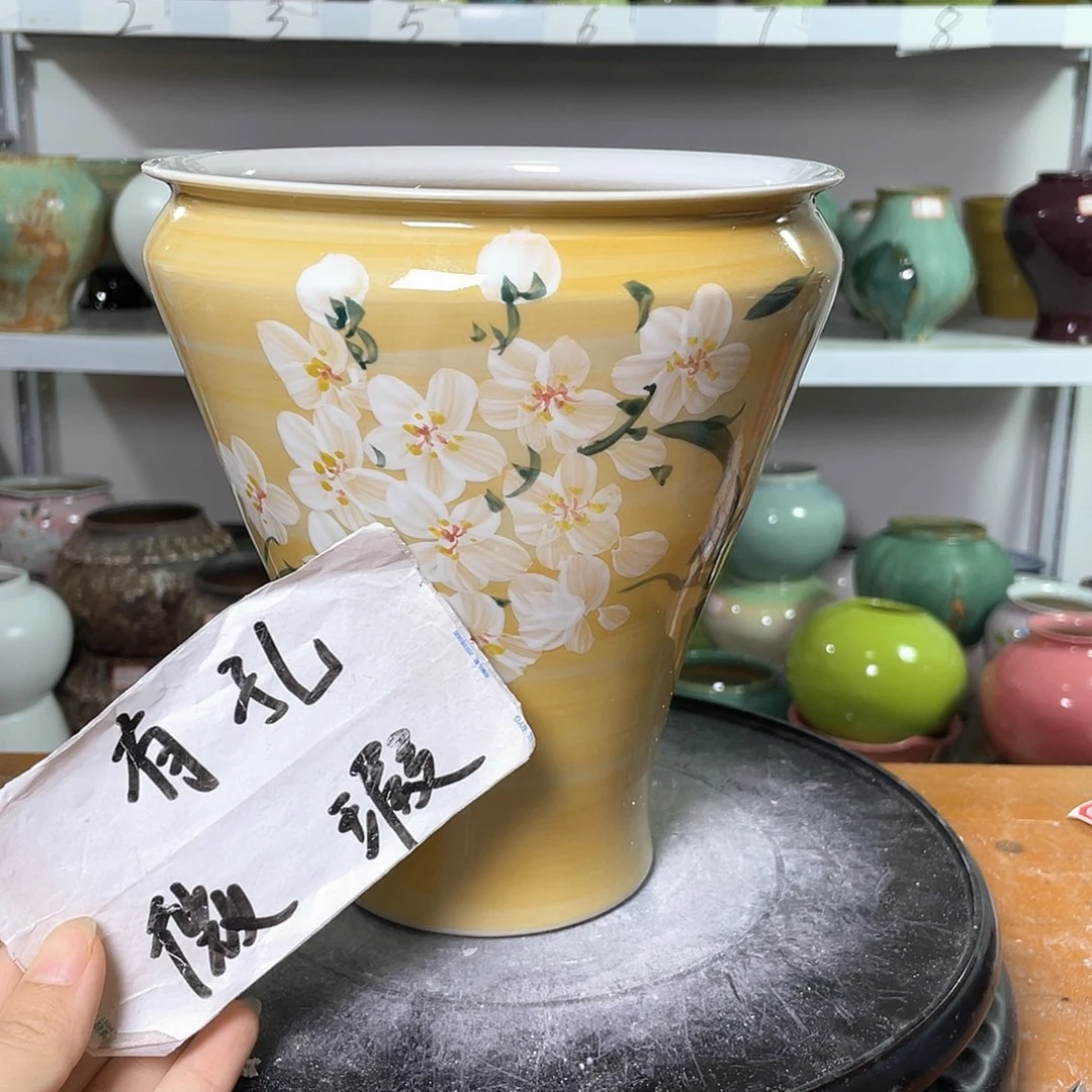 景德镇陶瓷花盆微瑕