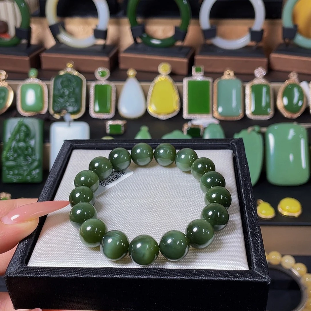 未镶嵌手串和田玉·猫眼手串