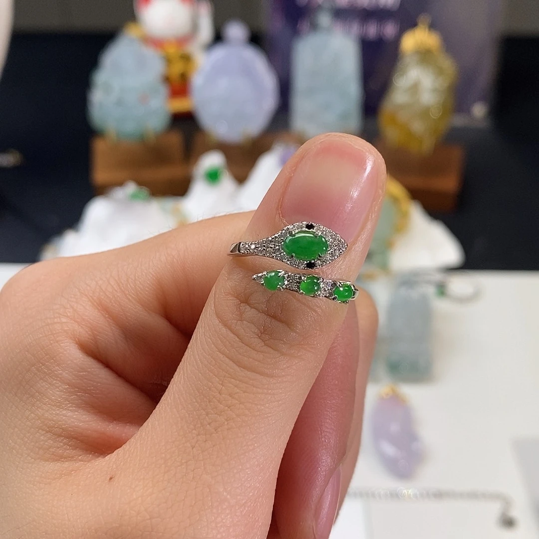 翡翠吊坠(不含链)银S925镶嵌