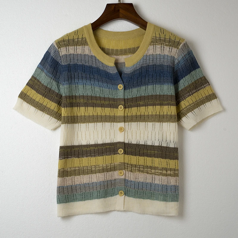 【老潘】2025年夏季新款时尚针织小衫5610