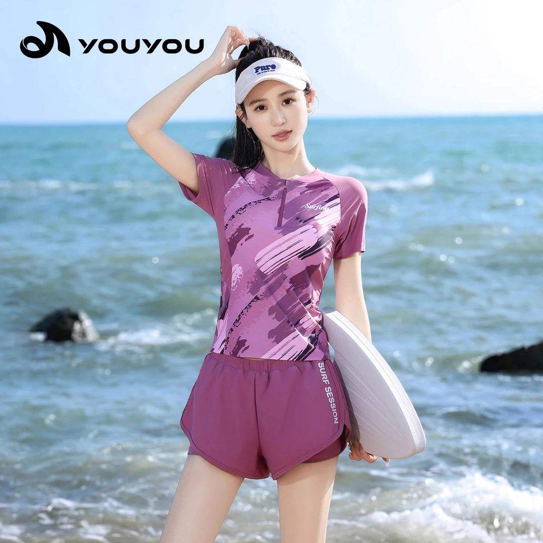 15157泳衣女新款保守分体爆款女士成人泳装遮肉显瘦女孩女生泳装