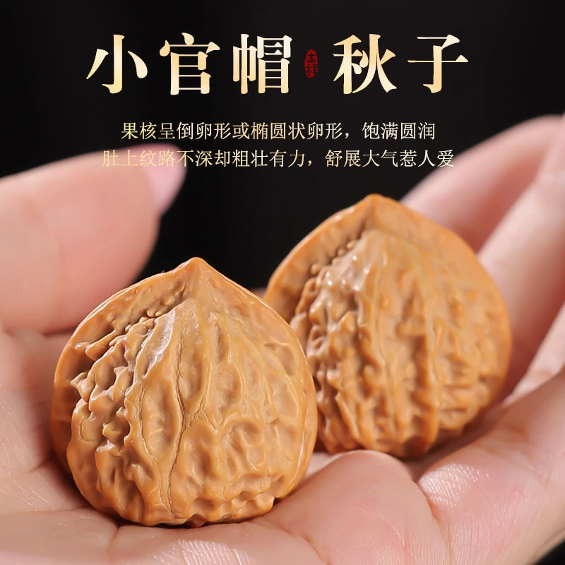 野生精品小核桃秋子手捻指尖把玩迷你核桃指间文玩小尺寸男女手玩