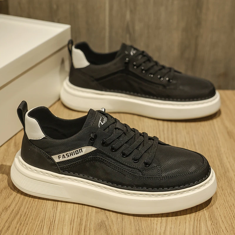 春季夏季布面一脚蹬男士百搭休闲板鞋轻便防滑软底增高鞋子男轻奢