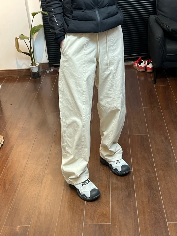 早春必备！百搭简约休闲裤宽松直筒可束脚长裤25新款