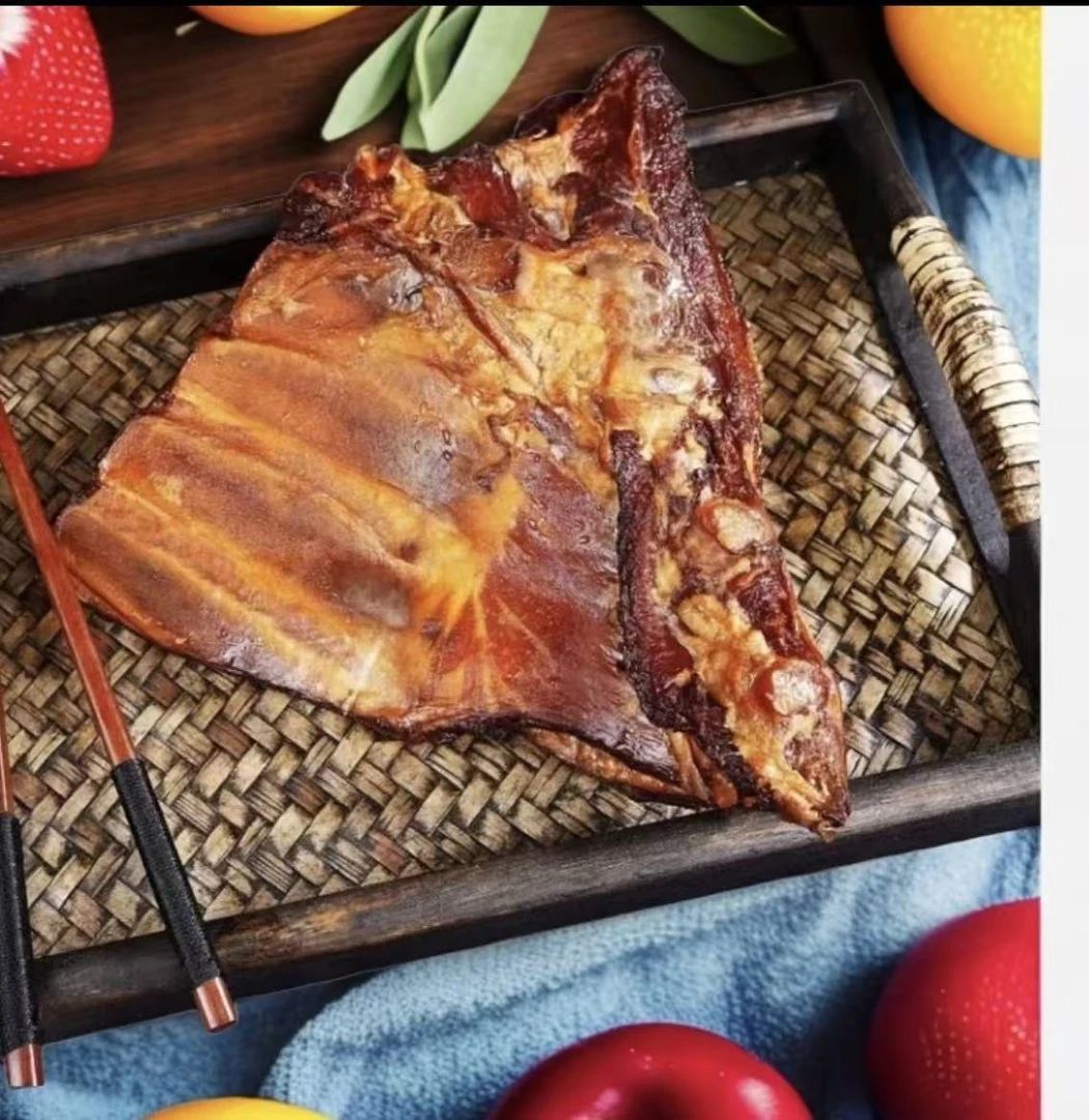 四川腊肉柏树桠烟熏排骨手工制作风干腊排骨四川特产好吃三角排