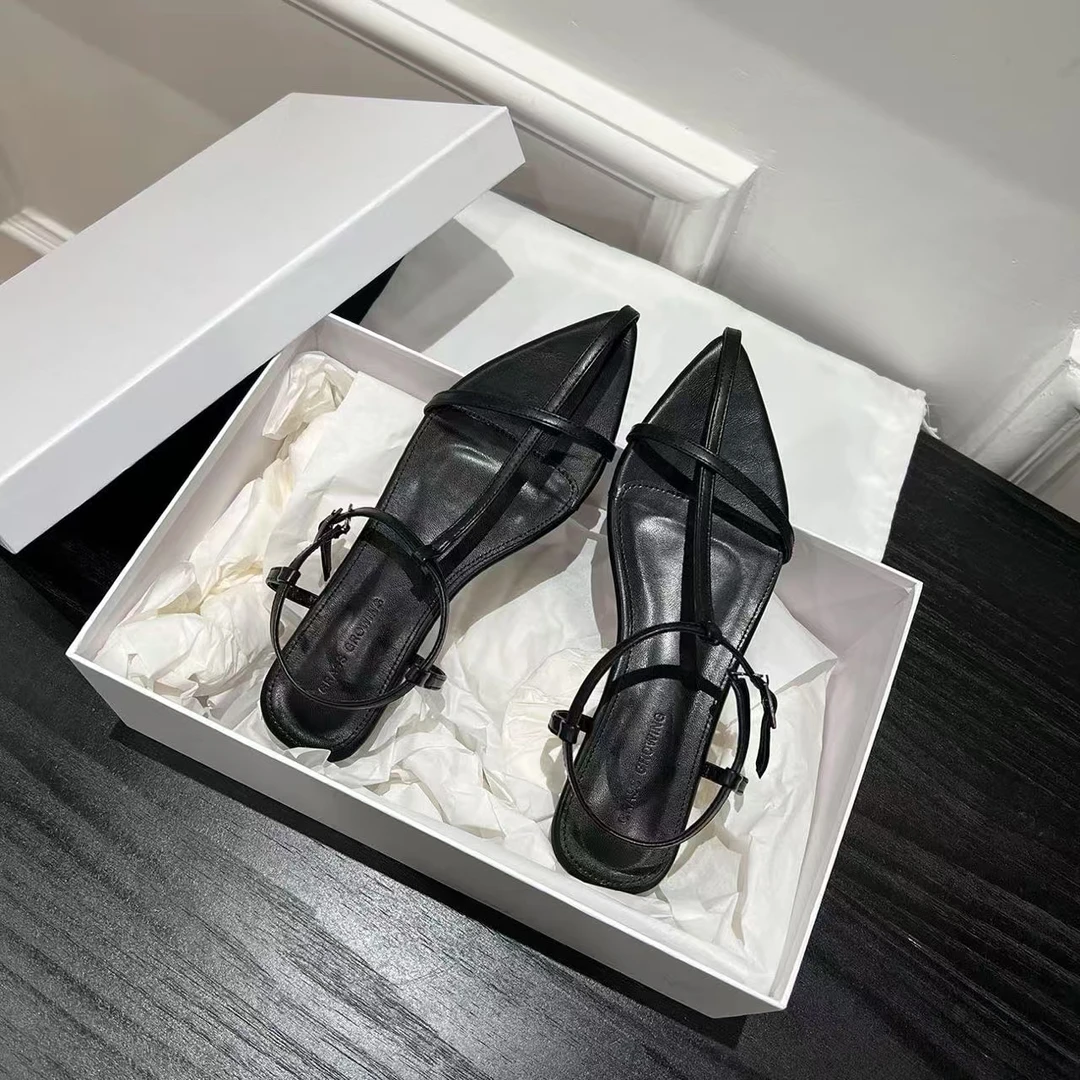 LUOZHIYIN/罗知音A312540TF平跟时装凉鞋系带细跟凉鞋