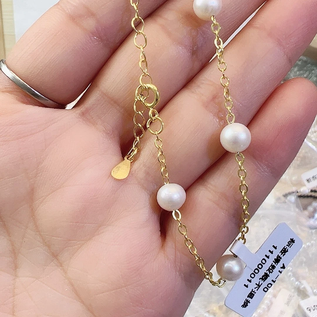 淡水珍珠手绳银S925镶嵌