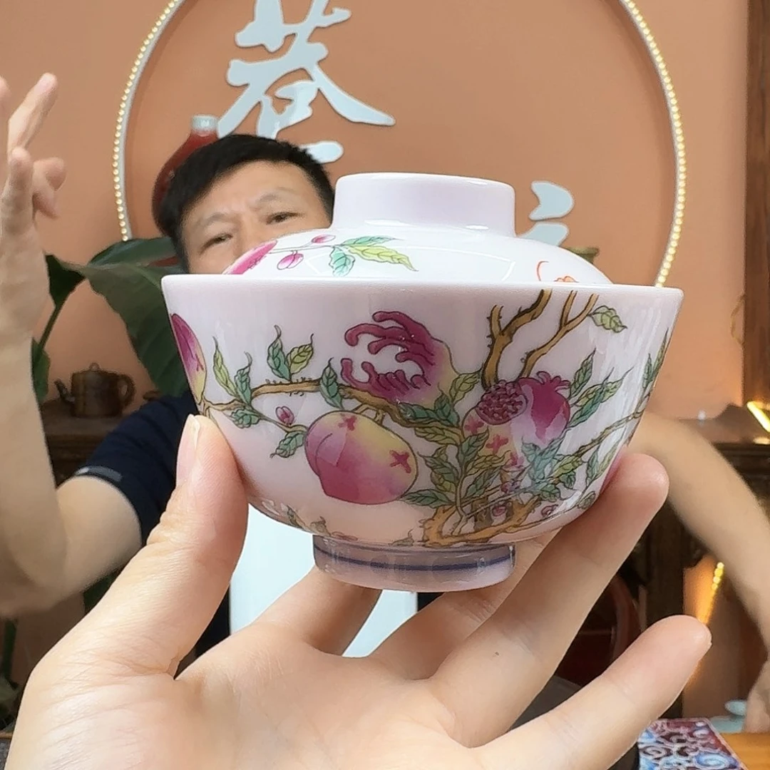 景德镇陶瓷收工盖碗