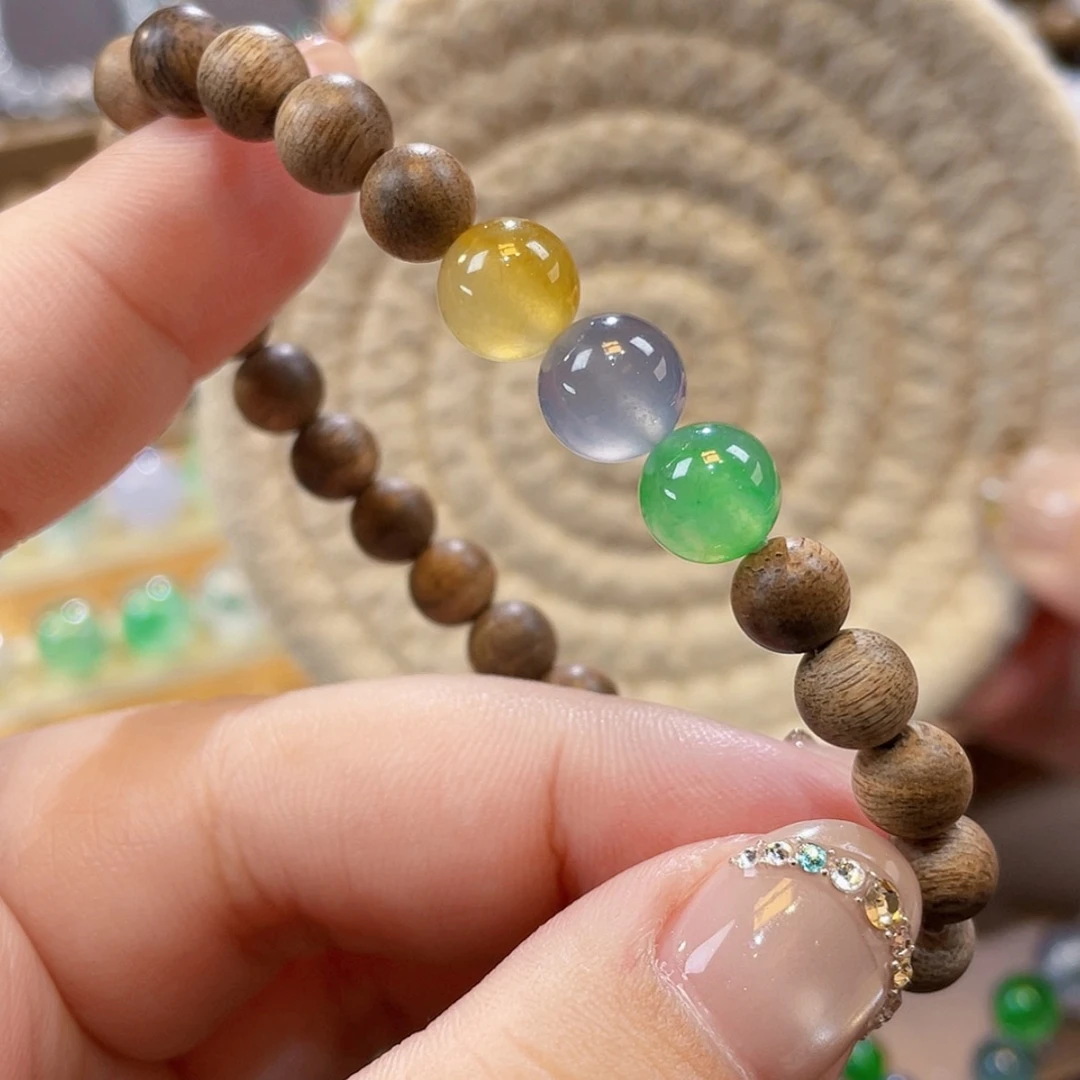 【闪购商品】未镶嵌手链翡翠冰三彩