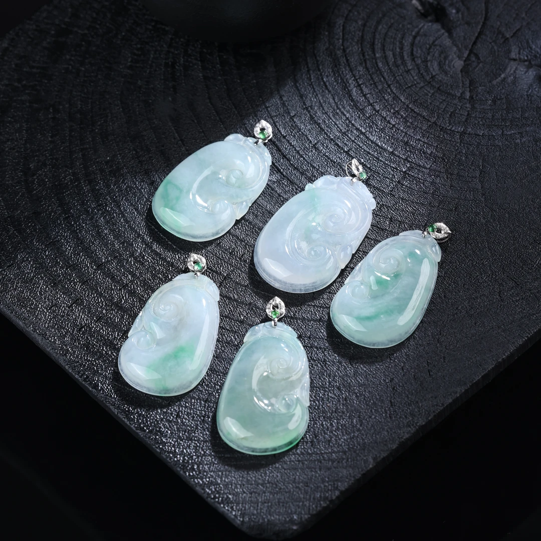 【举石臻选】TA0615-8888-145翡翠吊坠18k（一件/多样性发）E