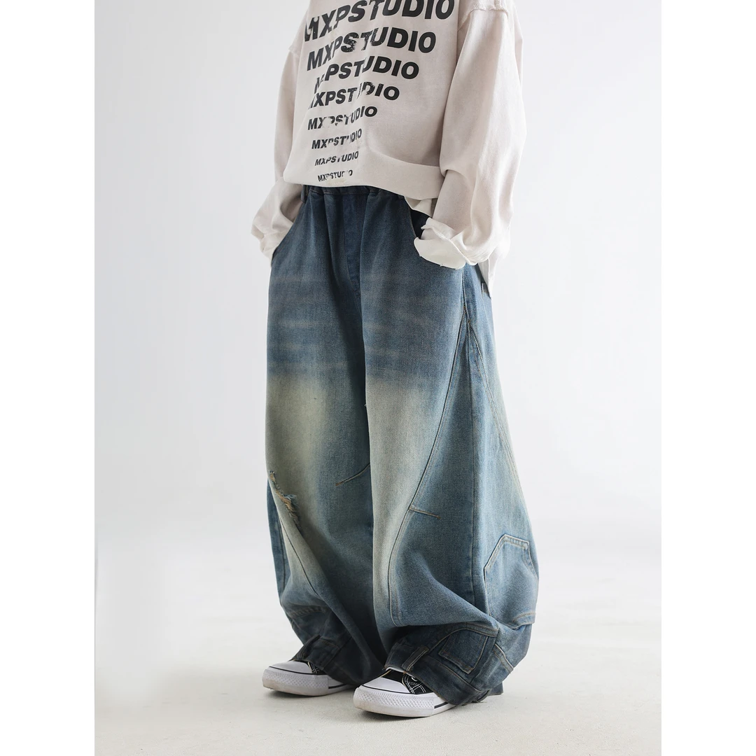 in 爱：mp25春季男童美式潮牌重工牛仔裤儿童简潮做旧牛仔裤潮5003