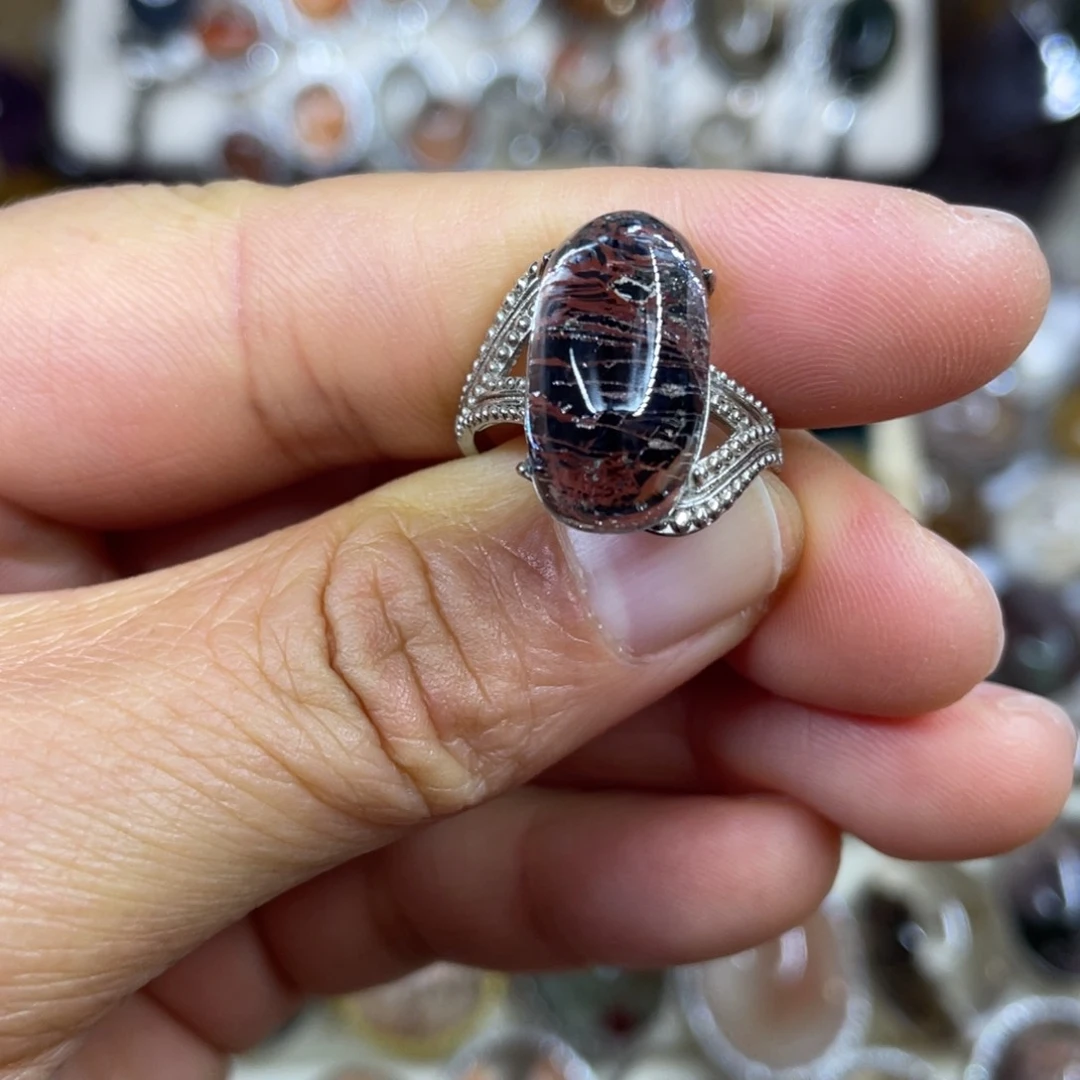 【闪购商品】银S925镶嵌珠宝半成品水晶戒指