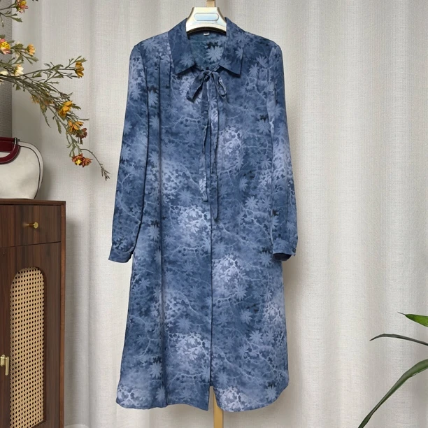 香唯海夫也8826-夏季新款中长款衬衣(衣服长度98厘米)