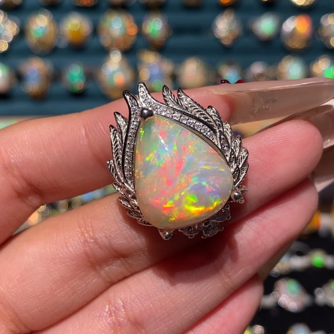 欧泊银S925镶嵌戒指