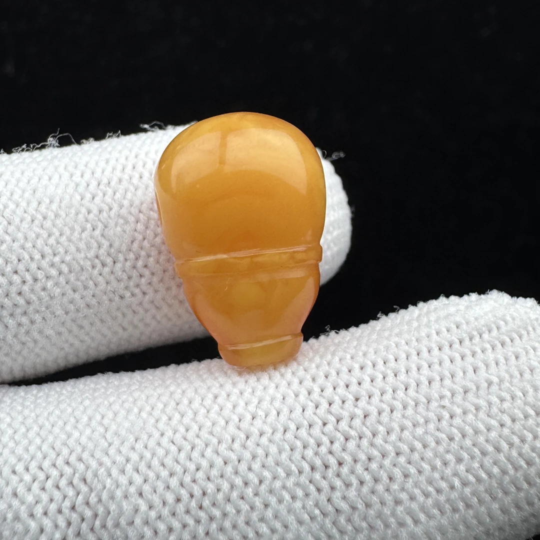 M7443天然蜜蜡三通12.3x18mm 支持鉴定假一罚四