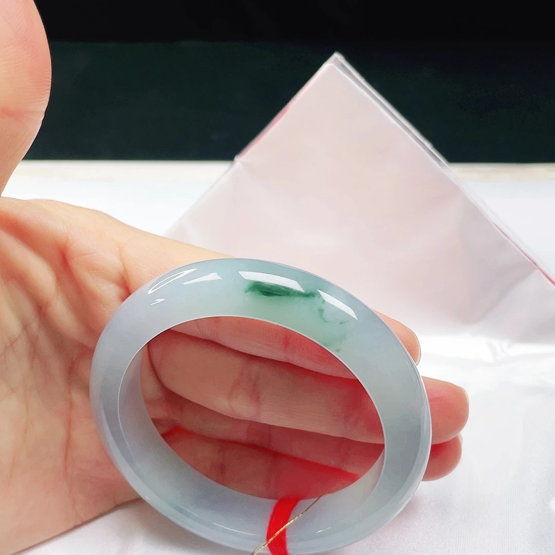 翡翠未镶嵌手镯54圈口