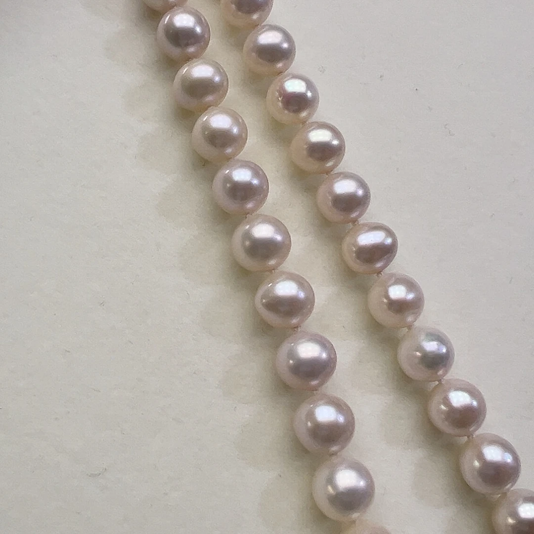 颈饰银S925镶嵌淡水珍珠➕9-10极光炫彩