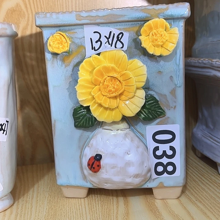 陶瓷多肉花盆满15包邮