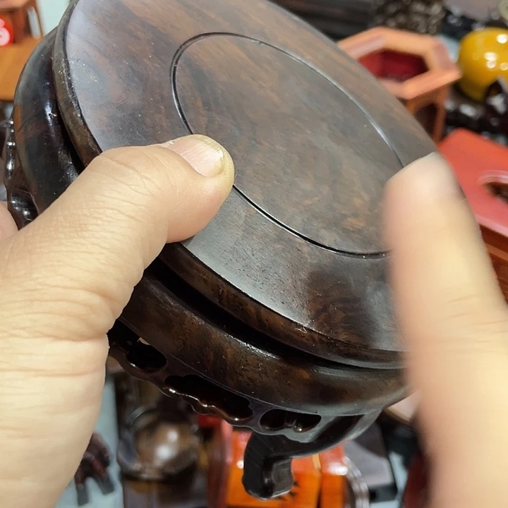 手工艺品琉璃红木底座工艺品15公分