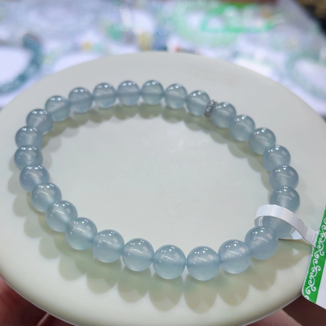 手链翡翠未镶嵌卡6.5