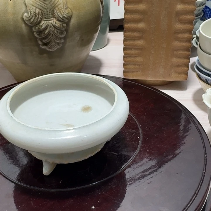 玩***藏摆件青白釉洗陶瓷摆件