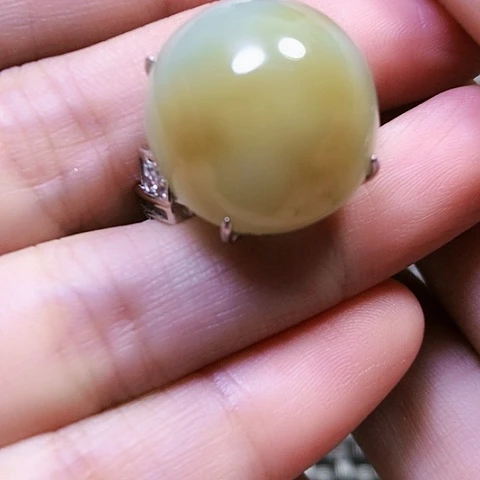 尚***衣和田玉银S925镶嵌戒指