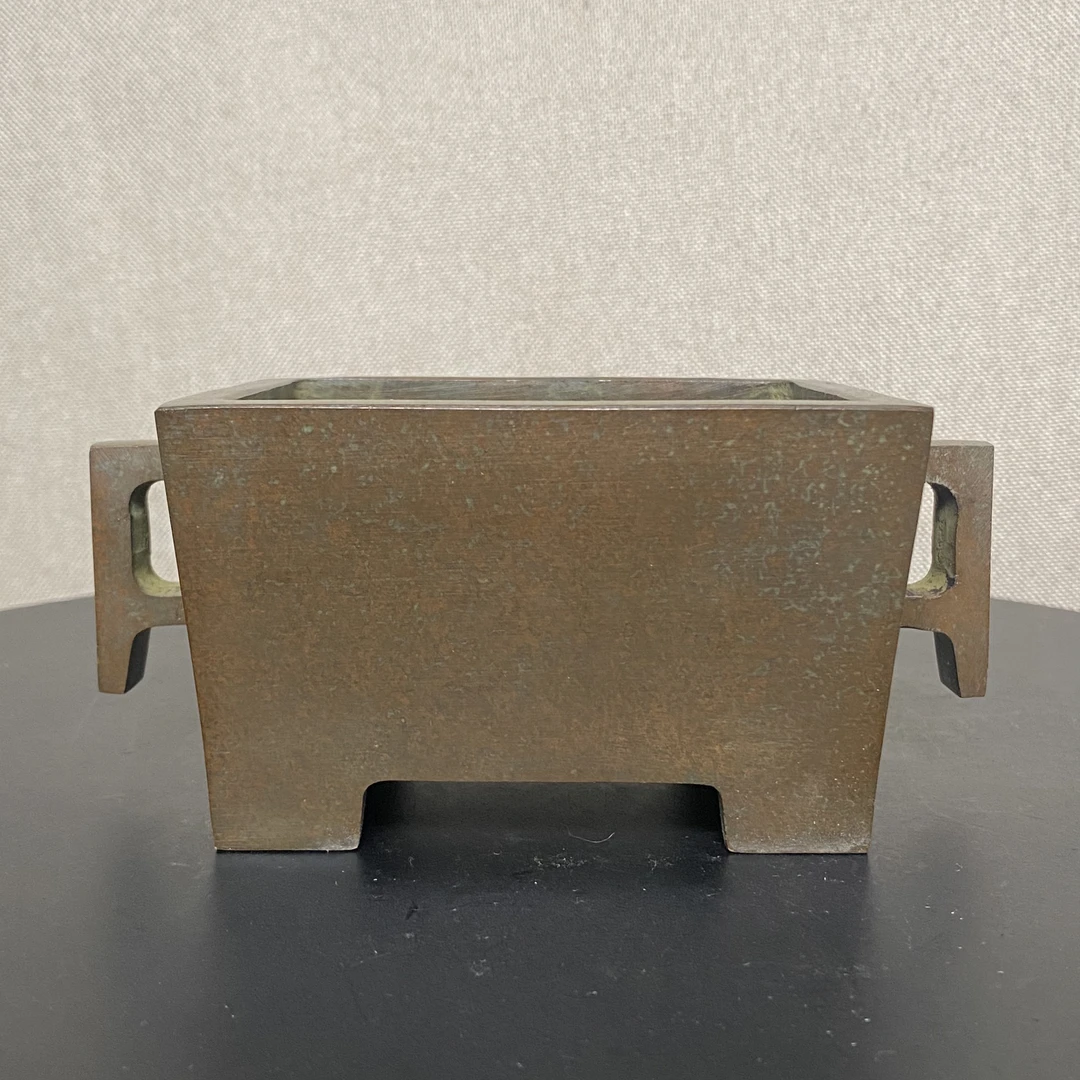 黄铜仿古精铸方炉