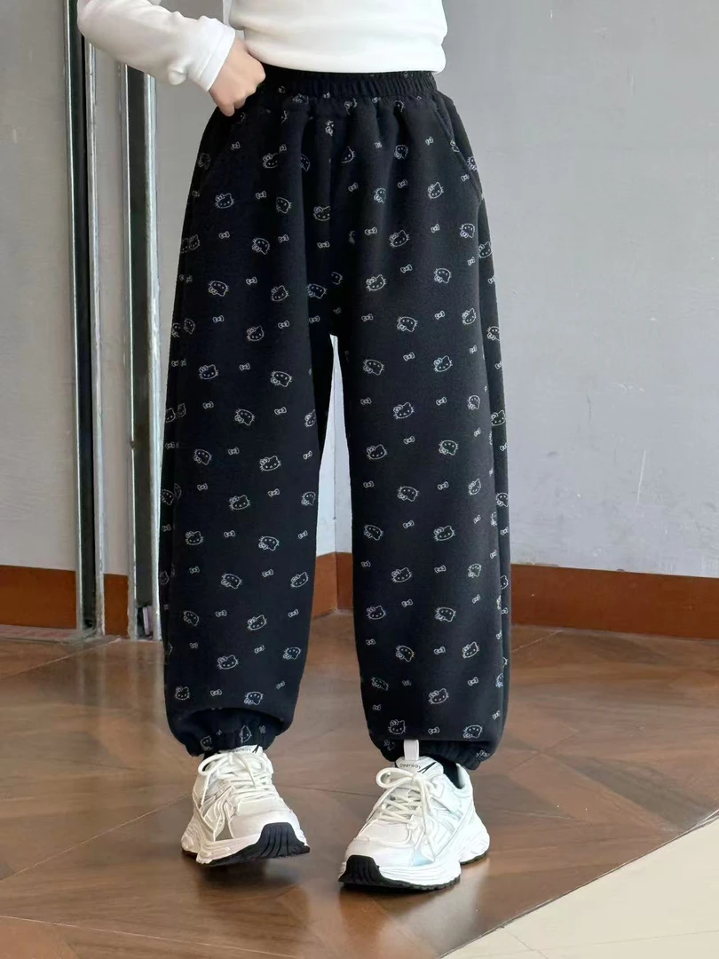 加绒加厚女童加绒裤子女童裤子中大童