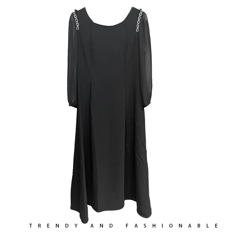 FDDA21CL569 夏季新款2024气质百搭显瘦黑色连衣裙