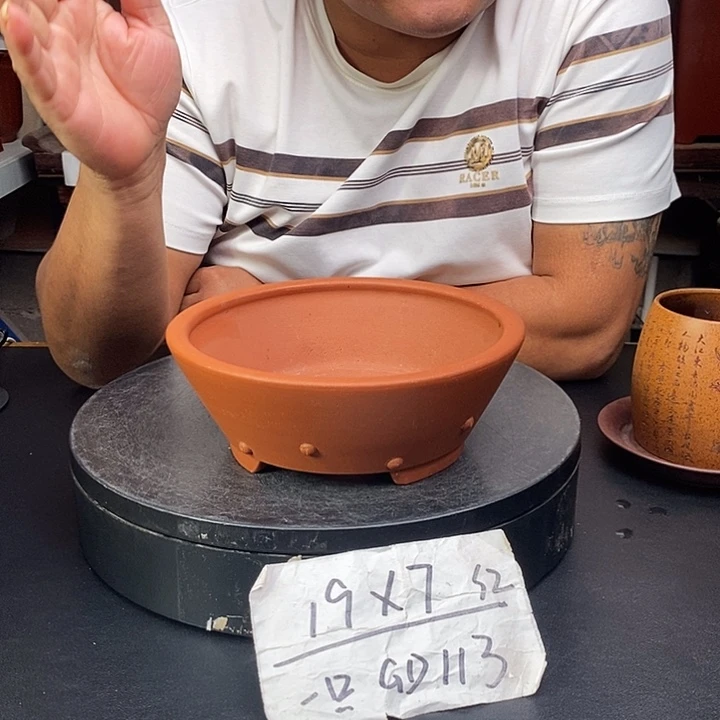 紫砂花盆货号一只GD113