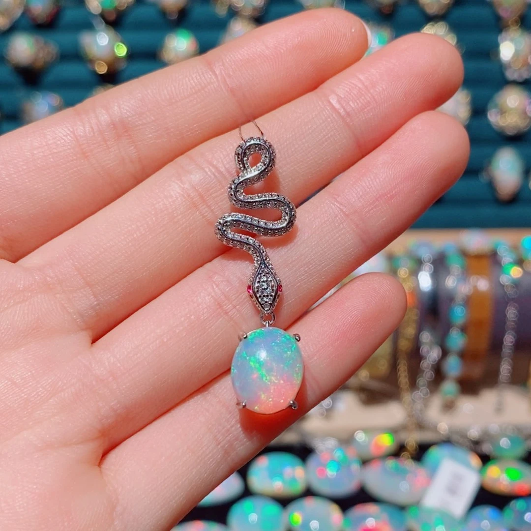 欧泊欧泊吊坠银S925镶嵌