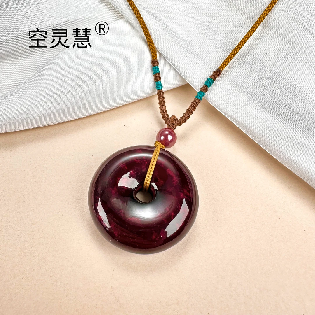 含辰砂工艺品0856  辰砂（大漆工艺紫金砂）/项链