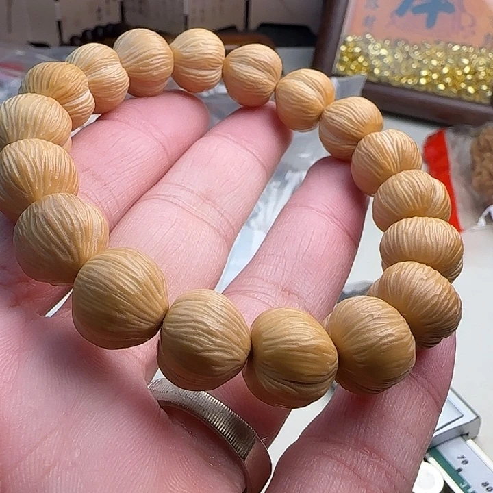 猴头核桃手串全品拉丝屁桃尺寸13+mm