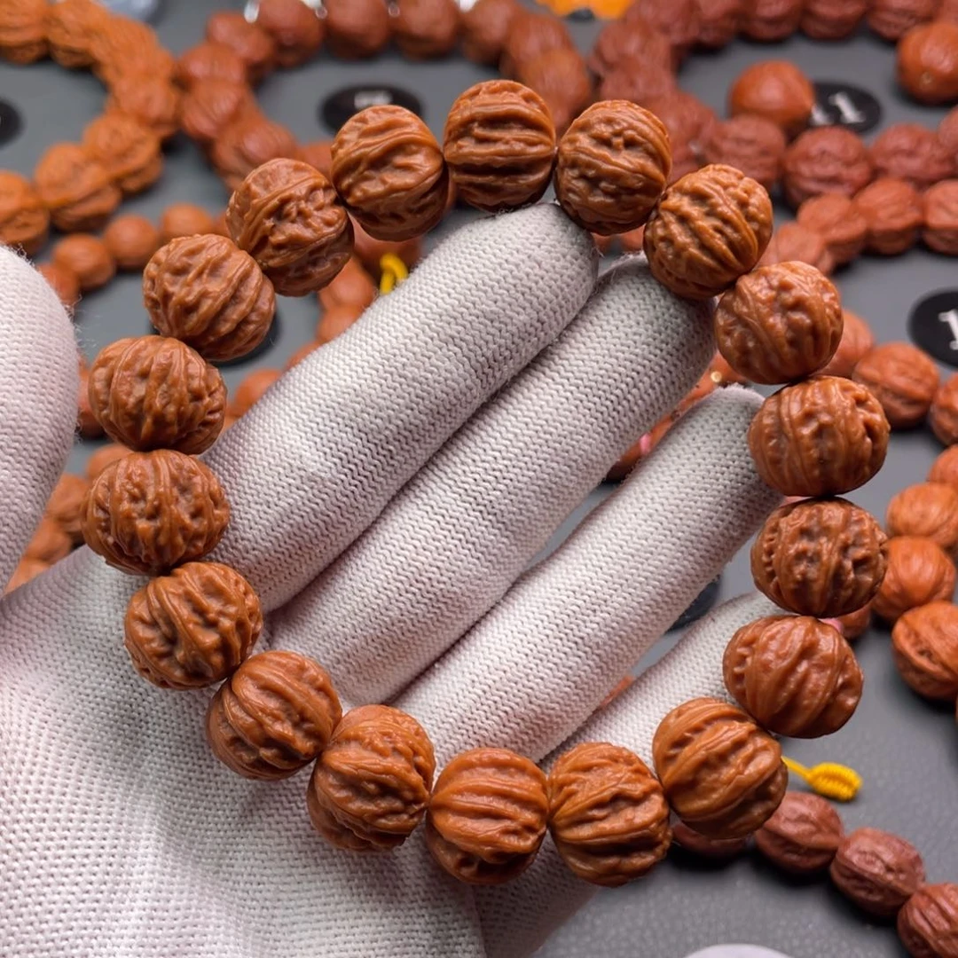 手串文玩核桃野生核桃京八棱秋子手串