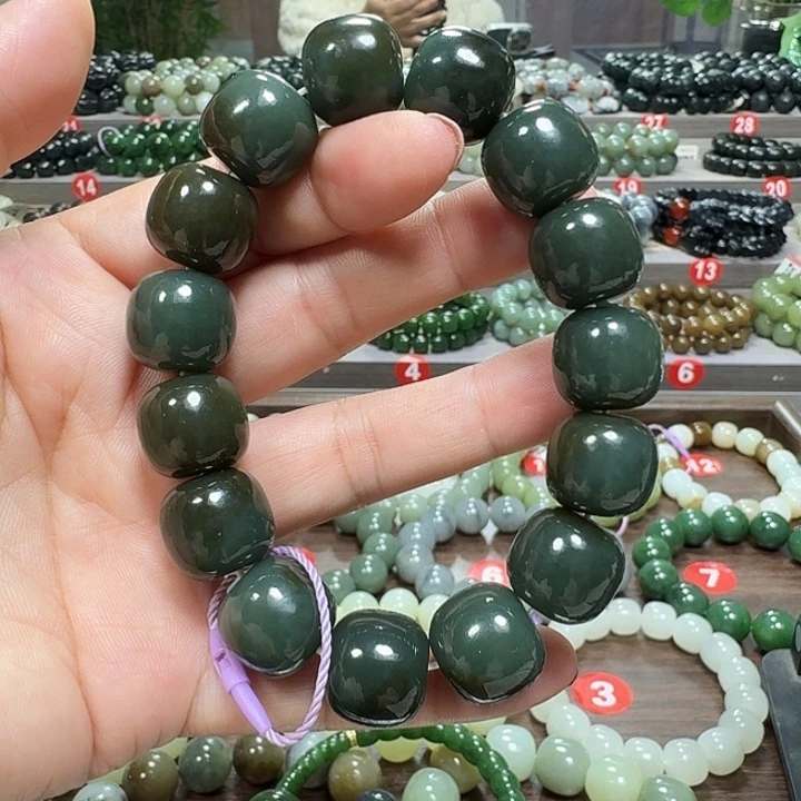 未镶嵌手链和田玉新疆且末蓝糖老型卡16