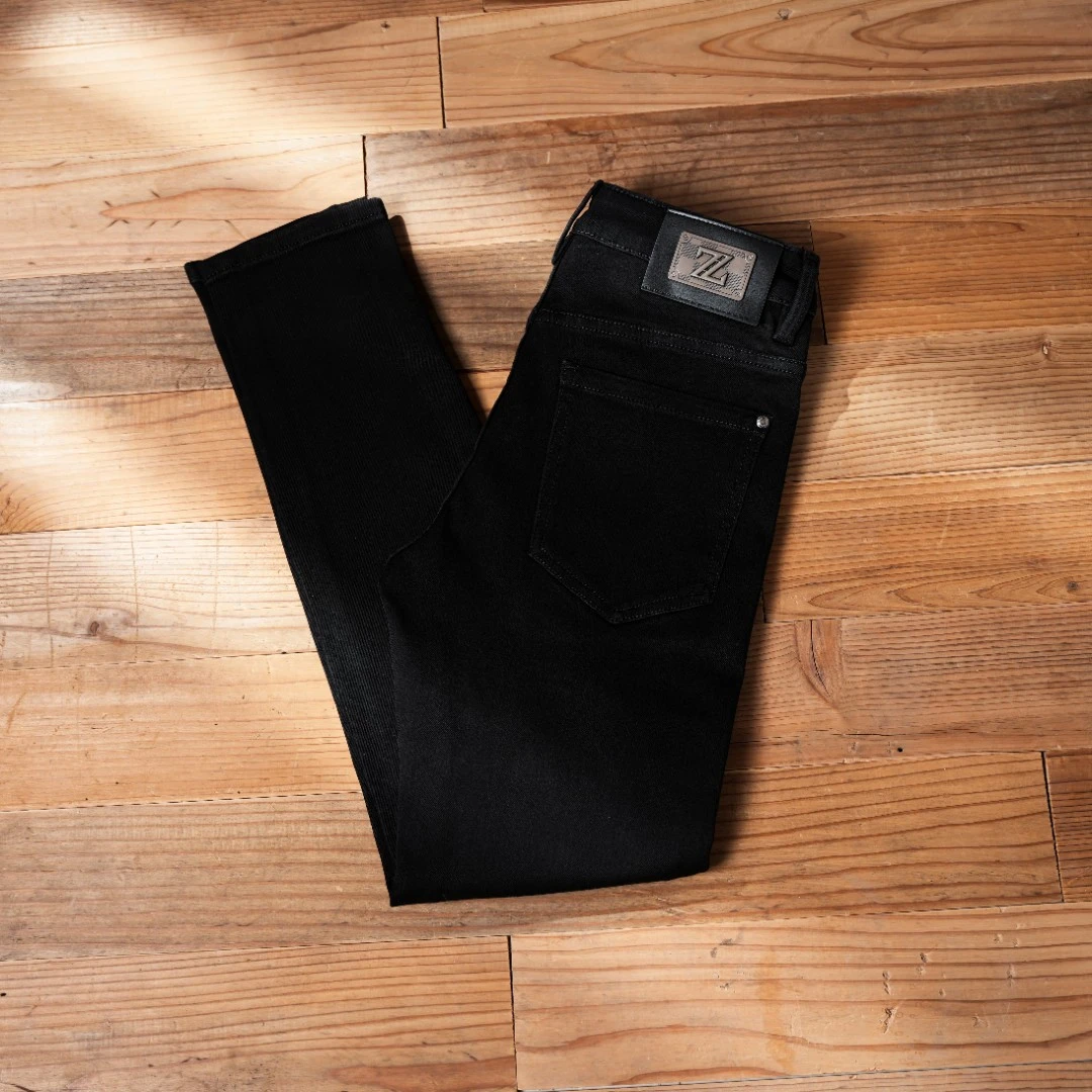 【高奢顶配】秋冬纯黑色男士牛仔裤修身显瘦小直筒弹力百搭牛仔裤