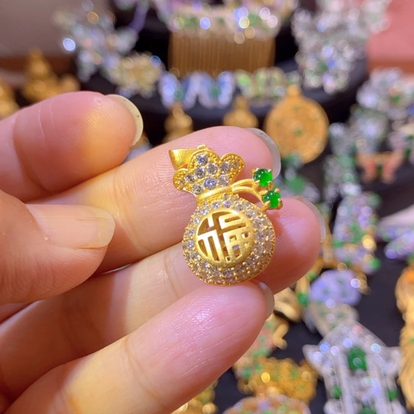 【闪购商品】银S925镶嵌挂件翡翠