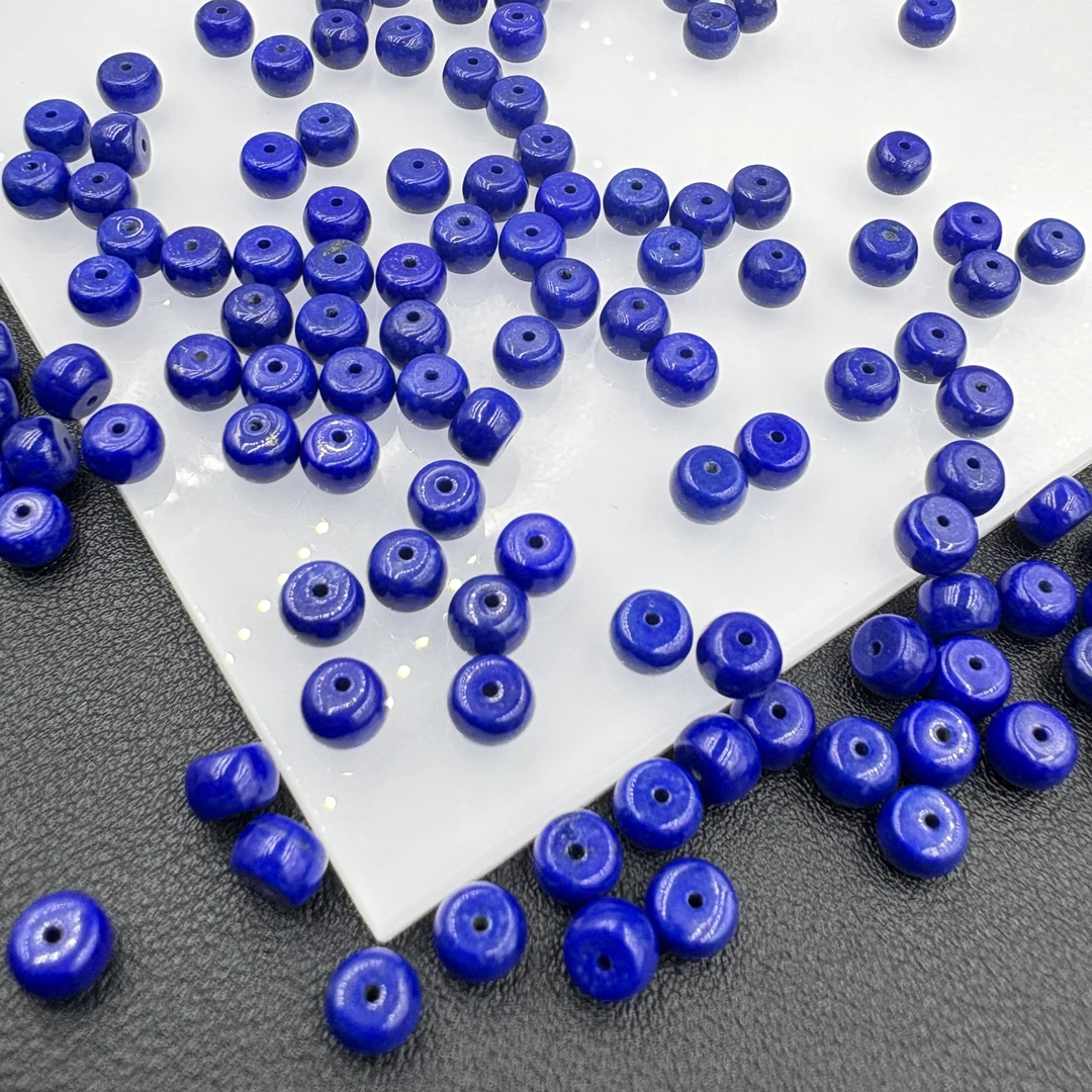 「戴琴珠宝」DQ1666-6mm左右青金石直切珠配件（多样性发其一）