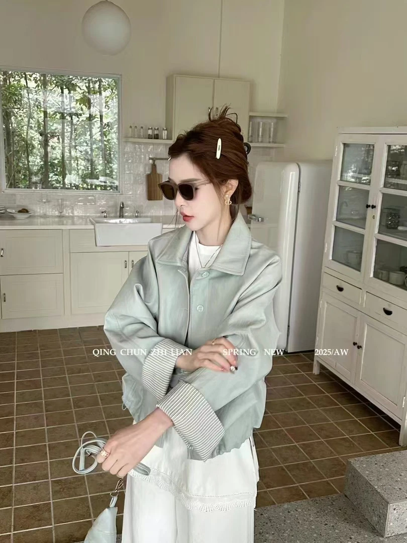 琴格格8805蛋白皮衣气质款