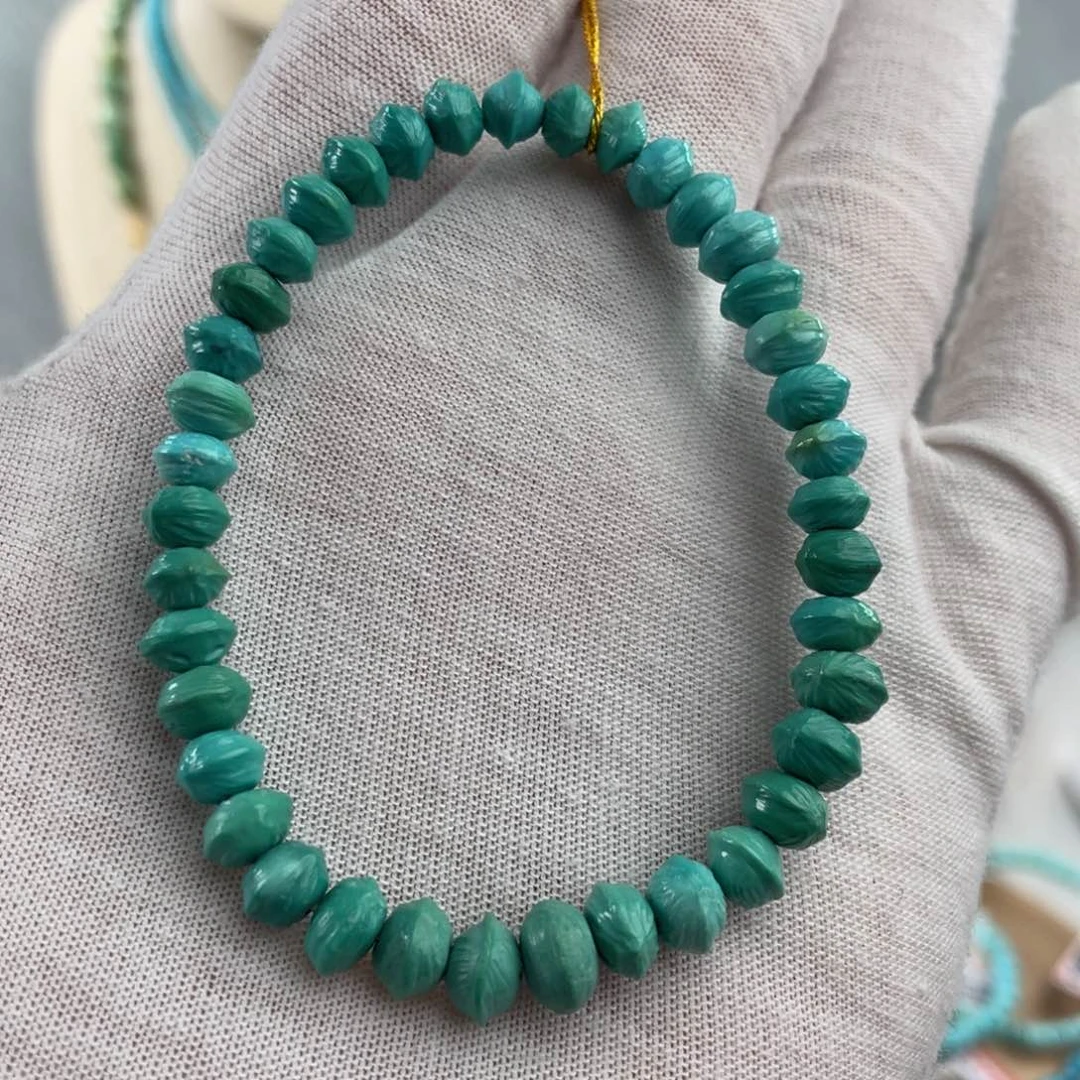 绿松石手链未镶嵌精品玉化百香卡6+