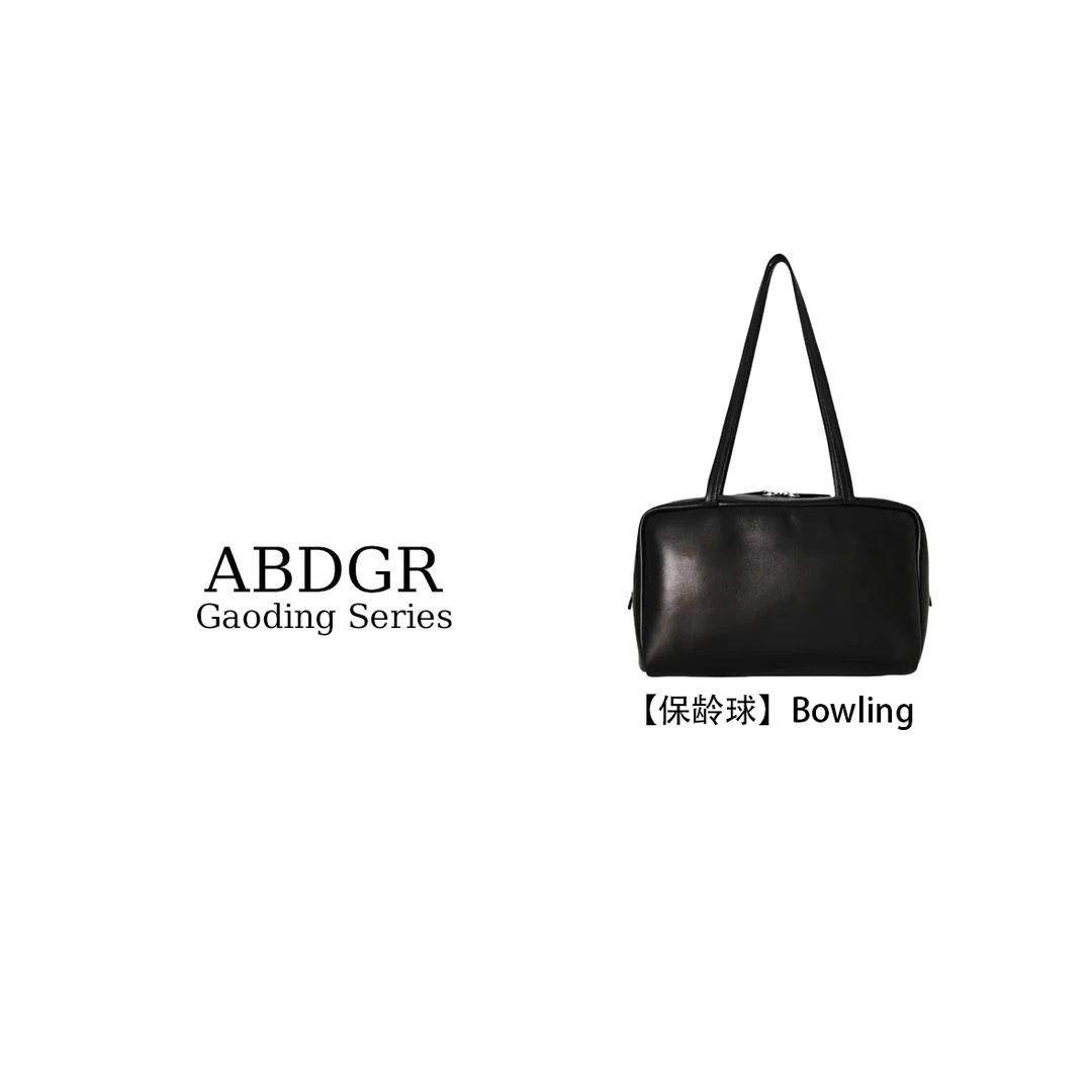 ABDGR【TR-保龄球】重工进口小羊皮单肩包A245